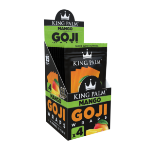 4 Goji Blunt Wraps - Mango - Display Box - 15 Pouches