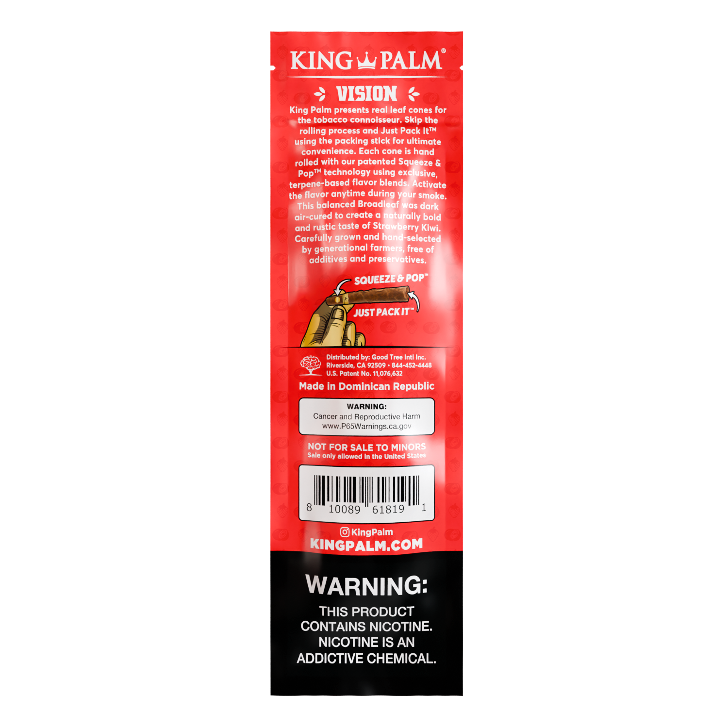 Tobaco cones strawberry_Back pouch