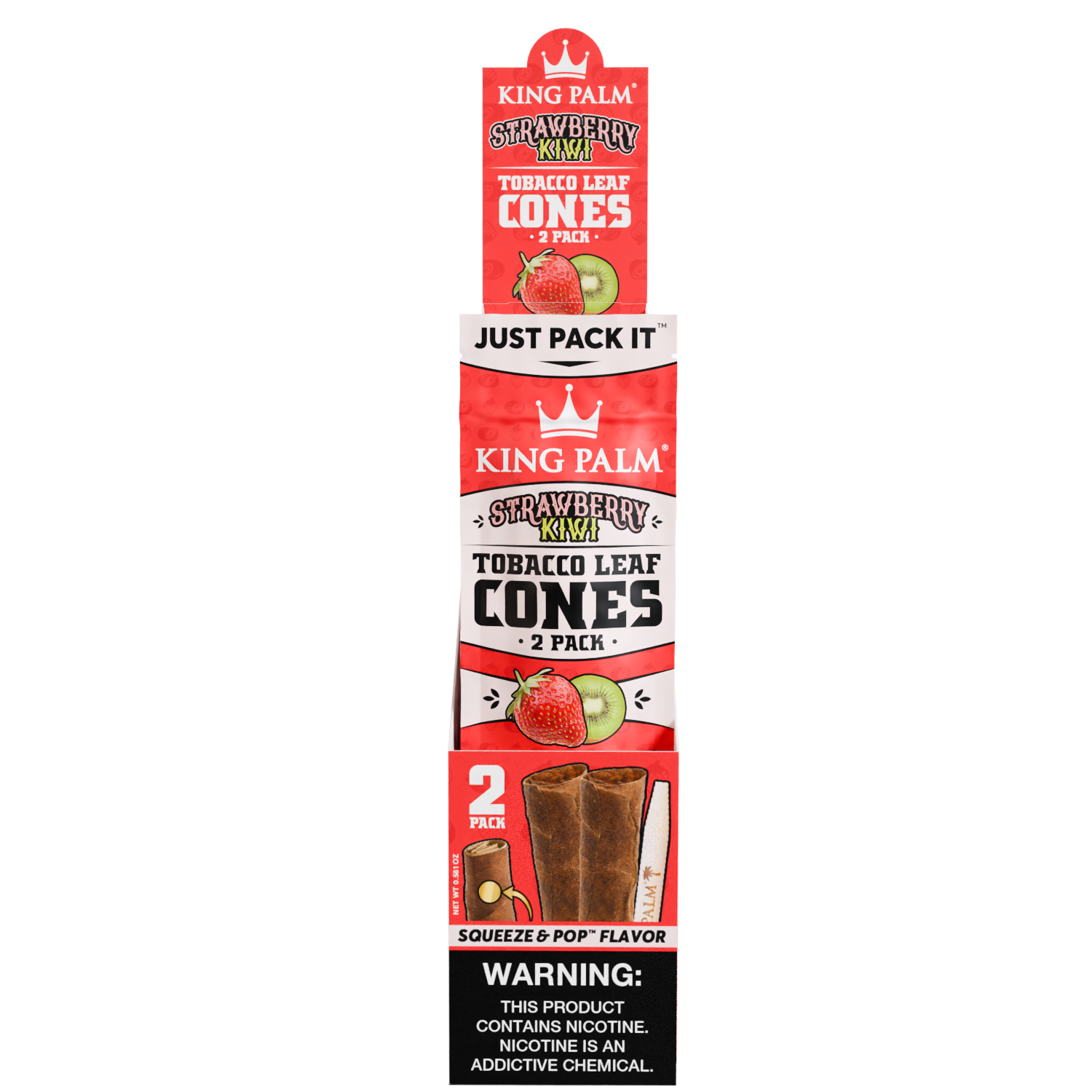 Tobaco cones strawberry_front display